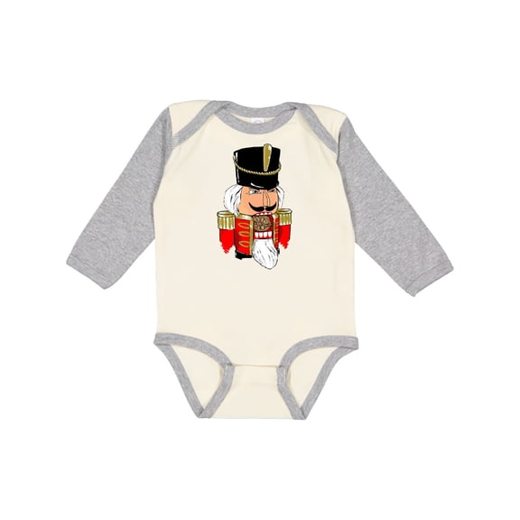 Inktastic Christmas Nutcracker in Red Boys or Girls Long Sleeve Baby Bodysuit