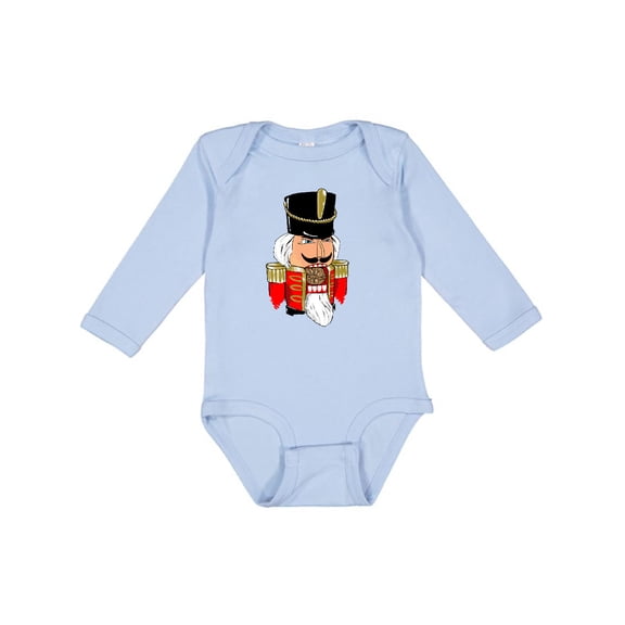 Inktastic Christmas Nutcracker in Red Boys or Girls Long Sleeve Baby Bodysuit