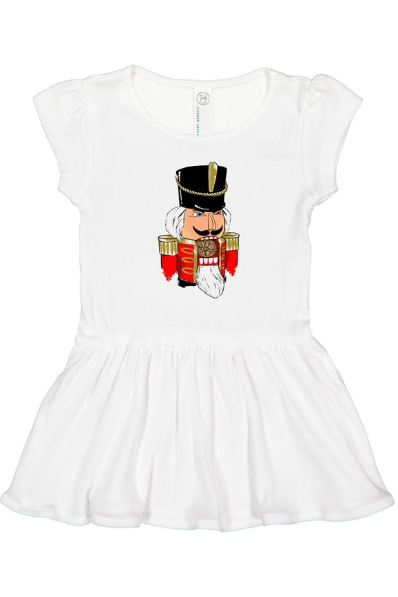 Christmas Nutcracker in Red Girls Toddler Dress