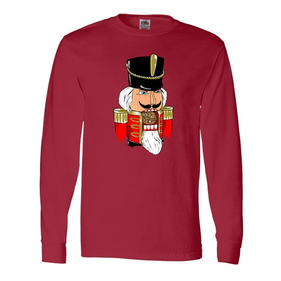 Inktastic Christmas Nutcracker in Red Long Sleeve T-Shirt