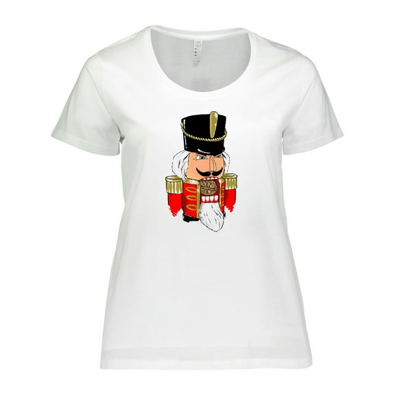 Inktastic Christmas Nutcracker in Red Women's Plus Size T-Shirt