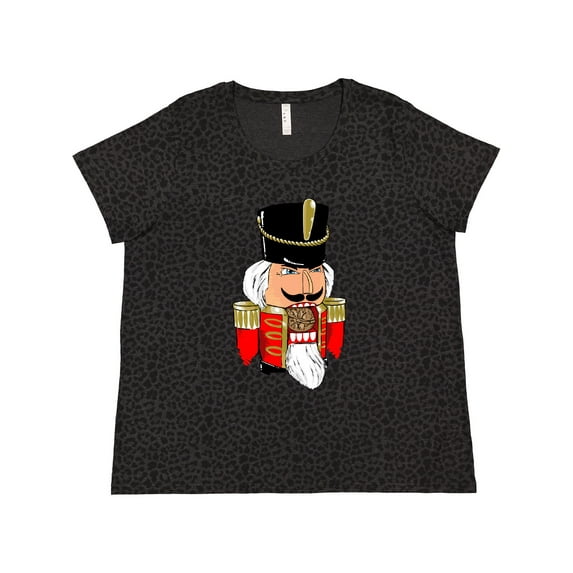 Inktastic Christmas Nutcracker in Red Women's Plus Size T-Shirt