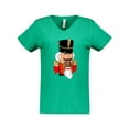 thumbnail image 1 of Inktastic Christmas Nutcracker in Red Women's V-Neck T-Shirt, 1 of 5