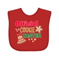 thumbnail image 1 of Inktastic Christmas Official Cookie Taster with Bell and Star Cookie Boys or Girls Baby Bib, 1 of 4
