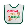 thumbnail image 1 of Inktastic Christmas Official Cookie Taster with Bell and Star Cookie Boys or Girls Baby Bib, 1 of 4