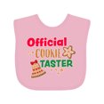 thumbnail image 1 of Inktastic Christmas Official Cookie Taster with Bell and Star Cookie Boys or Girls Baby Bib, 1 of 4