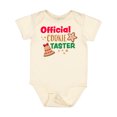 thumbnail image 1 of Inktastic Christmas Official Cookie Taster with Bell and Star Cookie Boys or Girls Baby Bodysuit, 1 of 5
