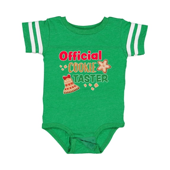 Inktastic Christmas Official Cookie Taster with Bell and Star Cookie Boys or Girls Baby Bodysuit