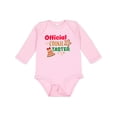 thumbnail image 1 of Inktastic Christmas Official Cookie Taster with Bell and Star Cookie Boys or Girls Long Sleeve Baby Bodysuit, 1 of 5