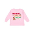 thumbnail image 1 of Inktastic Christmas Official Cookie Taster with Bell and Star Cookie Boys or Girls Long Sleeve Toddler T-Shirt, 1 of 5