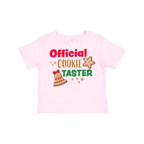 Inktastic Christmas Official Cookie Taster with Bell and Star Cookie Boys or Girls Toddler T-Shirt