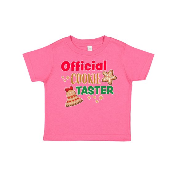 Inktastic Christmas Official Cookie Taster with Bell and Star Cookie Boys or Girls Toddler T-Shirt