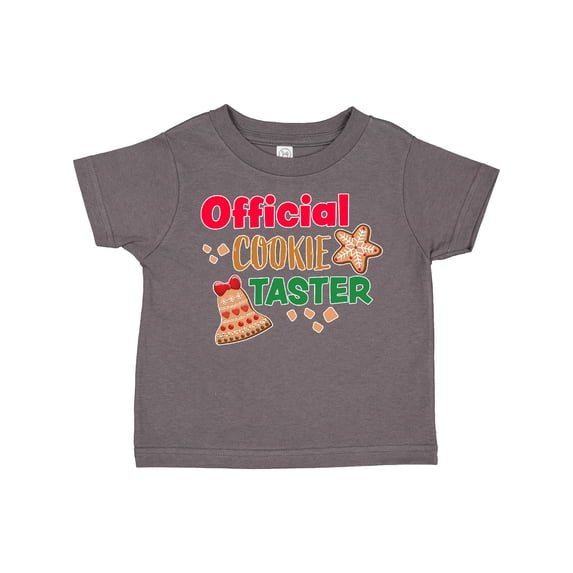 Inktastic Christmas Official Cookie Taster with Bell and Star Cookie Boys or Girls Toddler T-Shirt