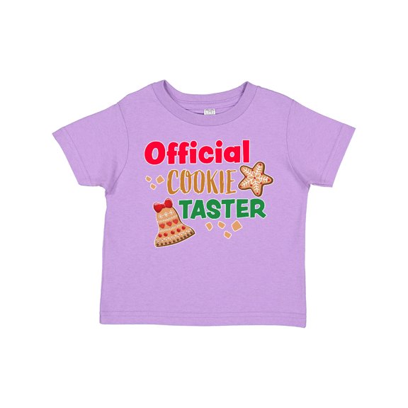 Inktastic Christmas Official Cookie Taster with Bell and Star Cookie Boys or Girls Toddler T-Shirt