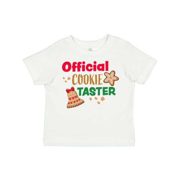 Inktastic Christmas Official Cookie Taster with Bell and Star Cookie Boys or Girls Toddler T-Shirt