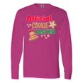 thumbnail image 1 of Inktastic Christmas Official Cookie Taster with Bell and Star Cookie Long Sleeve T-Shirt, 1 of 5