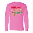 thumbnail image 1 of Inktastic Christmas Official Cookie Taster with Bell and Star Cookie Long Sleeve T-Shirt, 1 of 5