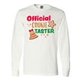 thumbnail image 1 of Inktastic Christmas Official Cookie Taster with Bell and Star Cookie Long Sleeve T-Shirt, 1 of 5