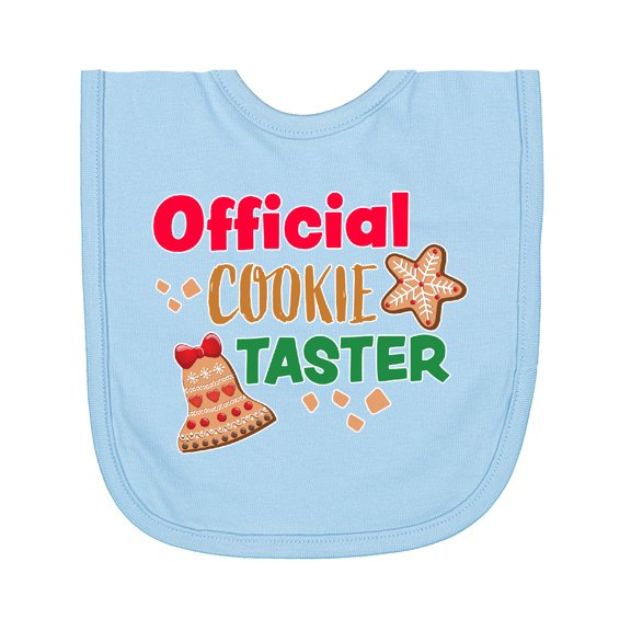Inktastic Christmas Official Cookie Taster with Bell and Star Cookie Newborn Bib