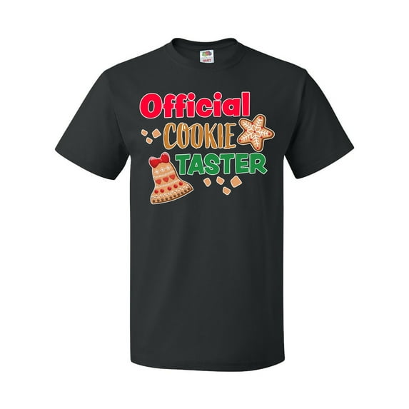 Inktastic Christmas Official Cookie Taster with Bell and Star Cookie T-Shirt