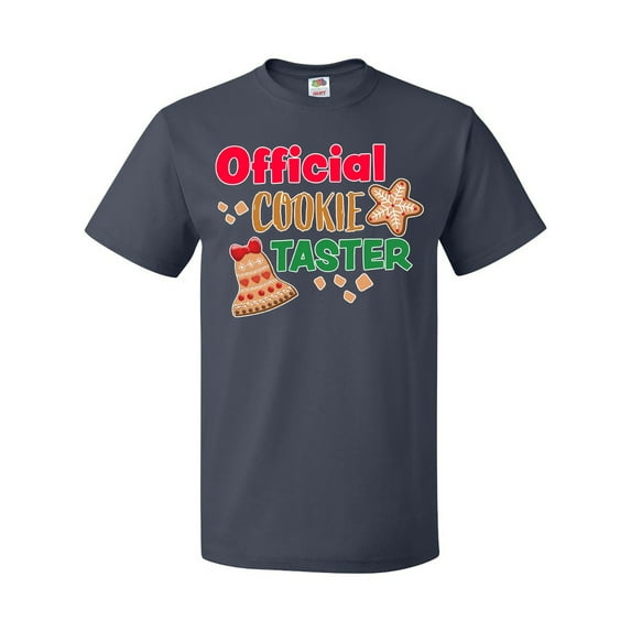 Inktastic Christmas Official Cookie Taster with Bell and Star Cookie T-Shirt