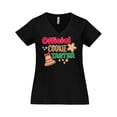 thumbnail image 1 of Inktastic Christmas Official Cookie Taster with Bell and Star Cookie Women's Plus Size V-Neck T-Shirt, 1 of 5
