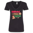 thumbnail image 1 of Inktastic Christmas Official Cookie Taster with Bell and Star Cookie Women's V-Neck T-Shirt, 1 of 5