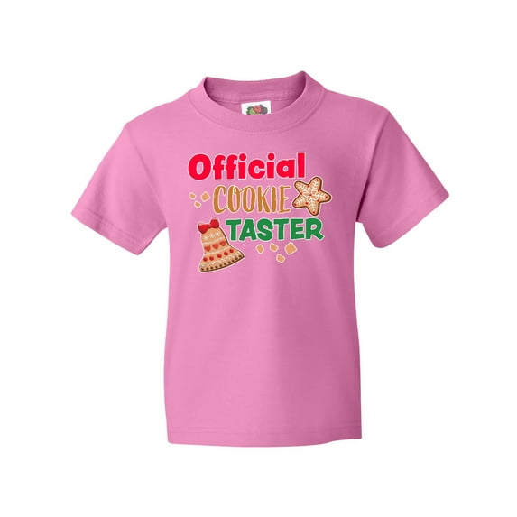 Inktastic Christmas Official Cookie Taster with Bell and Star Cookie Youth T-Shirt