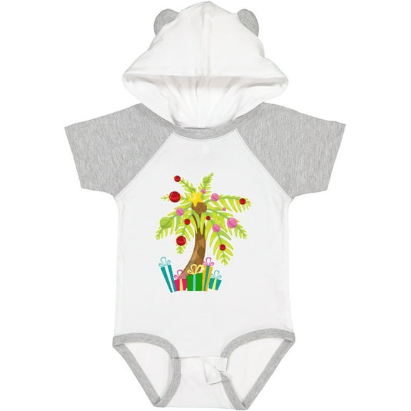 Inktastic Christmas Palm Tree with Presents Boys or Girls Baby Bodysuit
