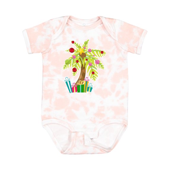 Inktastic Christmas Palm Tree with Presents Boys or Girls Baby Bodysuit