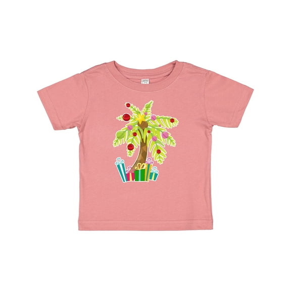 Inktastic Christmas Palm Tree with Presents Boys or Girls Baby T-Shirt