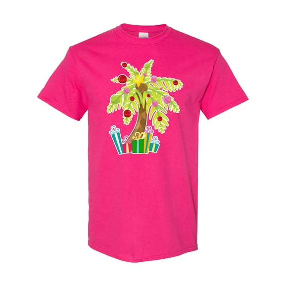 Inktastic Christmas Palm Tree with Presents T-Shirt