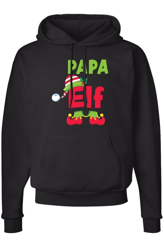 Christmas Papa Elf Adult Hoodie Sweatshirt