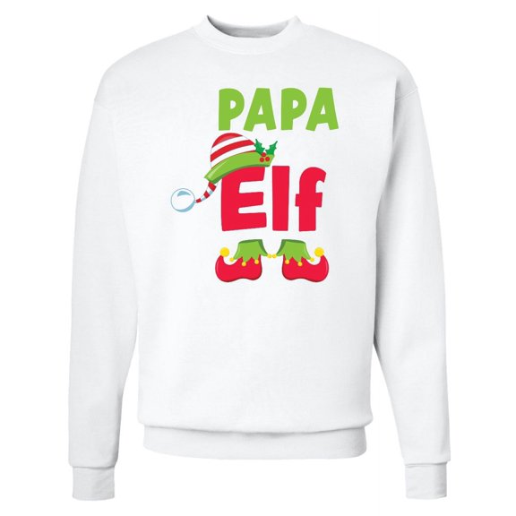 Inktastic Christmas Papa Elf Adult Sweatshirt