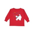 thumbnail image 1 of Inktastic Christmas Polar Bear and Cub with a Star Boys or Girls Long Sleeve Toddler T-Shirt, 1 of 5