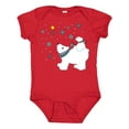 thumbnail image 1 of Inktastic Christmas Polar Bear and Cub with a star Boys or Girls Baby Bodysuit, 1 of 5