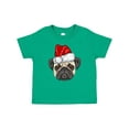 thumbnail image 1 of Inktastic Christmas Pug Dog Santa Boys or Girls Baby T-Shirt, 1 of 5