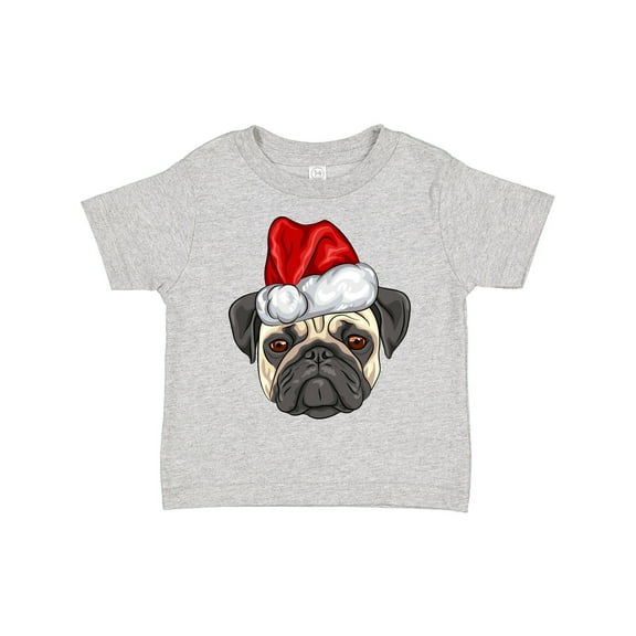Inktastic Christmas Pug Dog Santa Boys or Girls Toddler T-Shirt