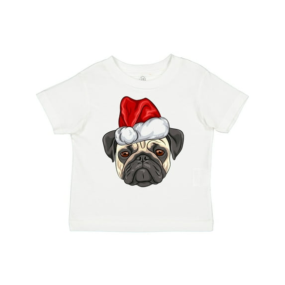 Inktastic Christmas Pug Dog Santa Boys or Girls Toddler T-Shirt
