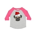 thumbnail image 1 of Inktastic Christmas Pug Dog Santa Boys or Girls Toddler T-Shirt, 1 of 5