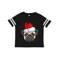 thumbnail image 1 of Inktastic Christmas Pug Dog Santa Boys or Girls Toddler T-Shirt, 1 of 5