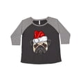 thumbnail image 1 of Inktastic Christmas Pug Dog Santa Women's Plus Size T-Shirt, 1 of 5