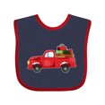 thumbnail image 1 of Inktastic Christmas Red Vintage Truck with Presents Boys or Girls Baby Bib, 1 of 4
