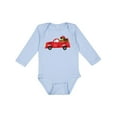 thumbnail image 1 of Inktastic Christmas Red Vintage Truck with Presents Boys or Girls Long Sleeve Baby Bodysuit, 1 of 4