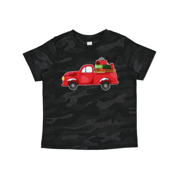 Inktastic Christmas Red Vintage Truck with Presents Boys or Girls Toddler T-Shirt