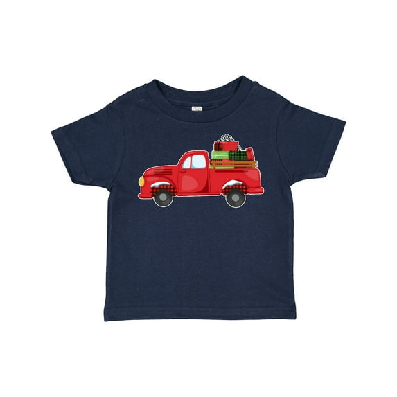 Inktastic Christmas Red Vintage Truck with Presents Boys or Girls Toddler T-Shirt