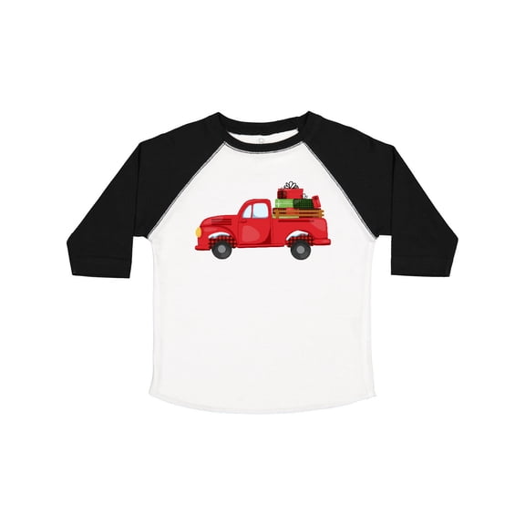 Inktastic Christmas Red Vintage Truck with Presents Boys or Girls Toddler T-Shirt
