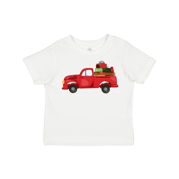 Inktastic Christmas Red Vintage Truck with Presents Boys or Girls Toddler T-Shirt