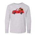 thumbnail image 1 of Inktastic Christmas Red Vintage Truck with Presents Long Sleeve Youth T-Shirt, 1 of 5
