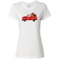 thumbnail image 1 of Inktastic Christmas Red Vintage Truck with Presents Women's T-Shirt, 1 of 5